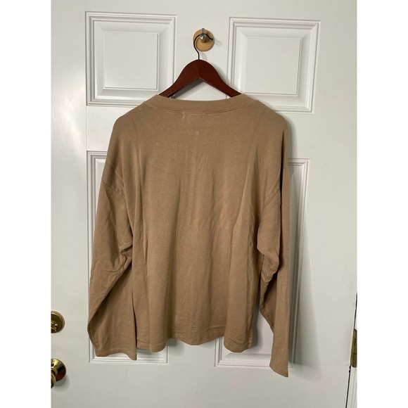 Lovers and Friends Hailey Henley Sweatshirt Brown - Picture 7 of 7